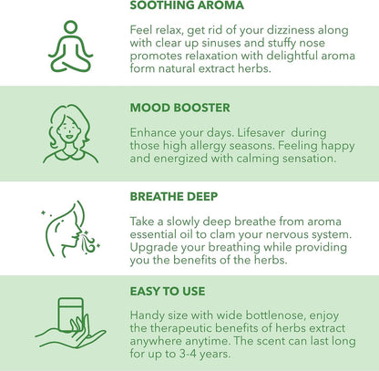 Hong Thai Traditional Thai Herbal Inhaler - Mood Enhancement & Relaxation