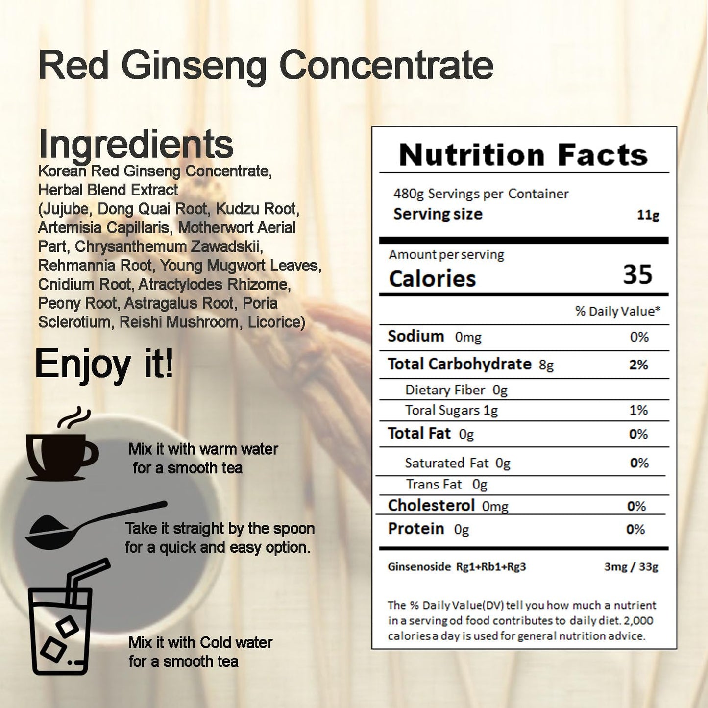 HongSamJeong Korean 6-Year Root Red Ginseng Gold Extract Saponin Panax 8.5 oz x 2