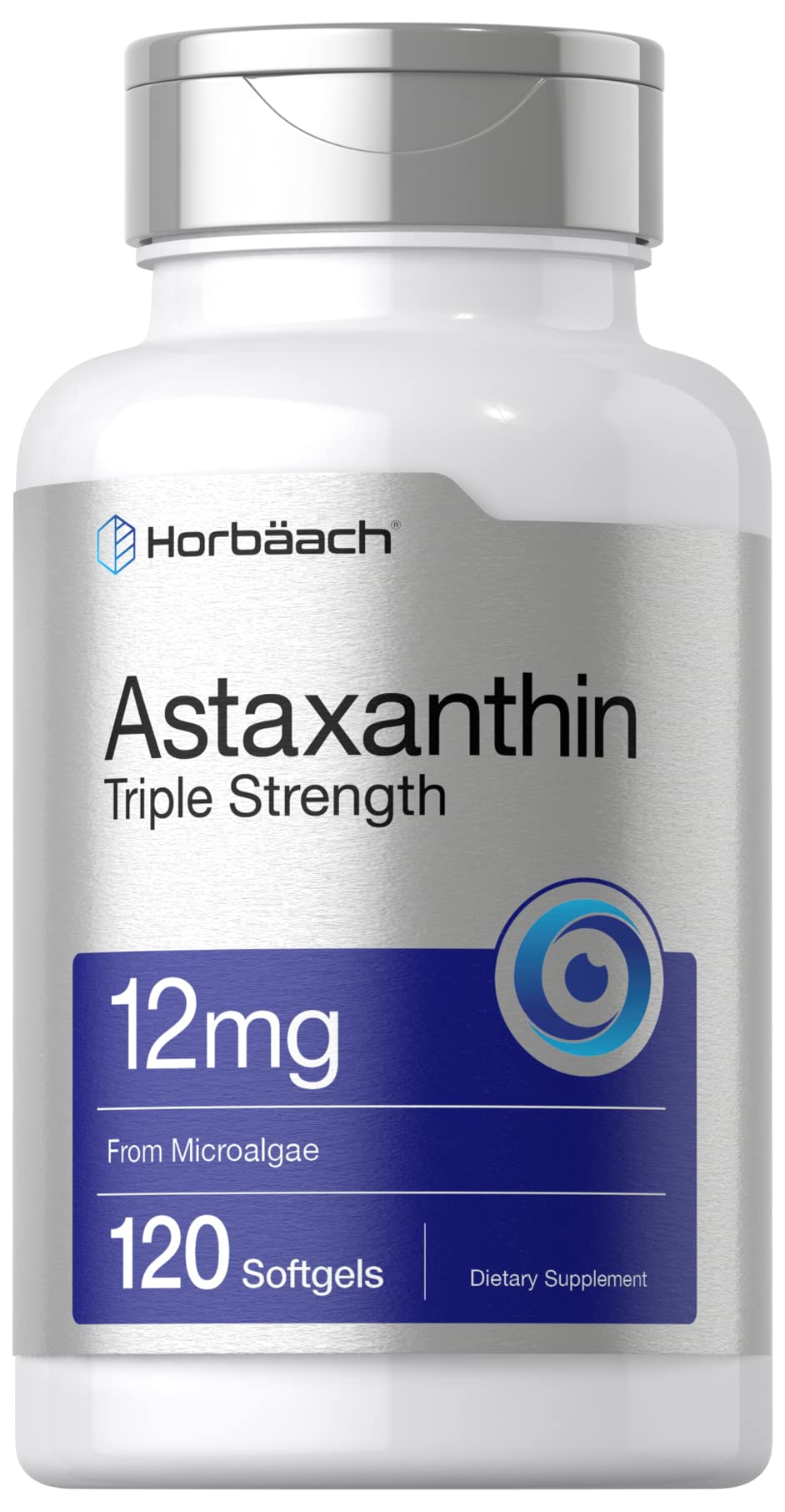 Horbäach Astaxanthin Supplement – 12mg, 120 Softgels, Triple Strength