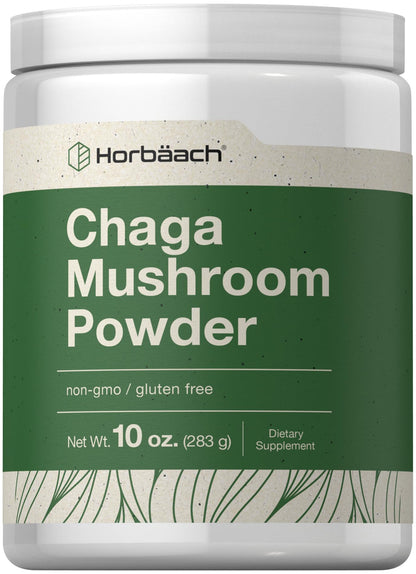 Horbäach Chaga Mushroom Powder – 10 oz | Vegan, Non-GMO & Gluten Free