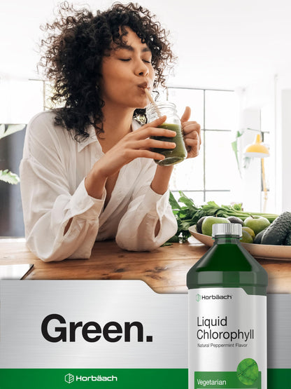 Horbäach Chlorophyll Liquid Drops 100mg – 32 oz Peppermint