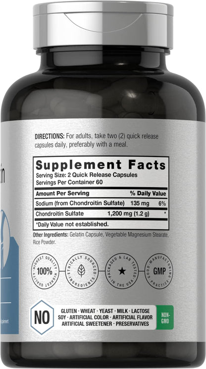 Horbaäch Chondroitin Sulfate 1200mg - 120 Capsules | Non-GMO & Gluten Free