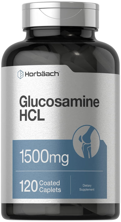 Horbäach Glucosamine HCL 1500mg – 120 Caplets | Non-GMO & Gluten Free