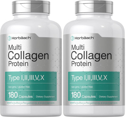 Horbäach Multi Collagen Protein 2000 mg | 180 Caps | Keto & Paleo