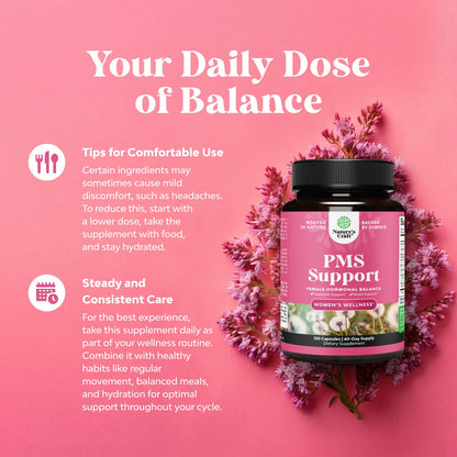 PMS Support for Women | Hormone Balance & Menstrual Comfort (DIM, Chasteberry, Black Cohosh, Ashwagandha) – 120 Ct