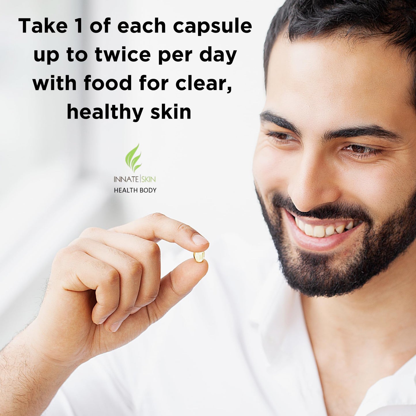 Clear Skin Acne Vitamins Capsules | Complexion Supplements 60 Count (Pack of 2)