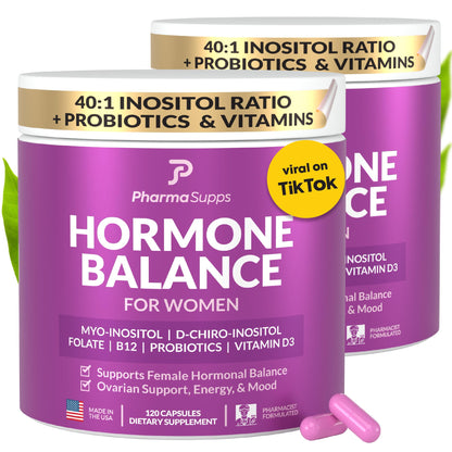 Hormone Balance for Women - PCOS & Menstrual Cycle Support | Myo-Inositol 40:1 Ratio