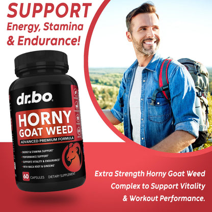Horny Goat Weed For Men and Women - 1590mg Extra Max Male Enhancement, Stamina, Endurance, Performance - Maca Root, Tribulus, Muira Puama, L Arginine Ginseng Hornygoatweed for Men & Women - 60 Pills