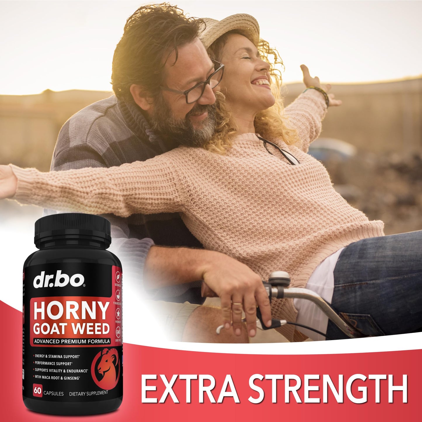 Horny Goat Weed For Men and Women - 1590mg Extra Max Male Enhancement, Stamina, Endurance, Performance - Maca Root, Tribulus, Muira Puama, L Arginine Ginseng Hornygoatweed for Men & Women - 60 Pills