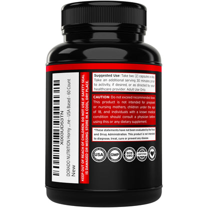 Horny Goat Weed 20% Icariins - For Men & Women | USA Made 60 Count