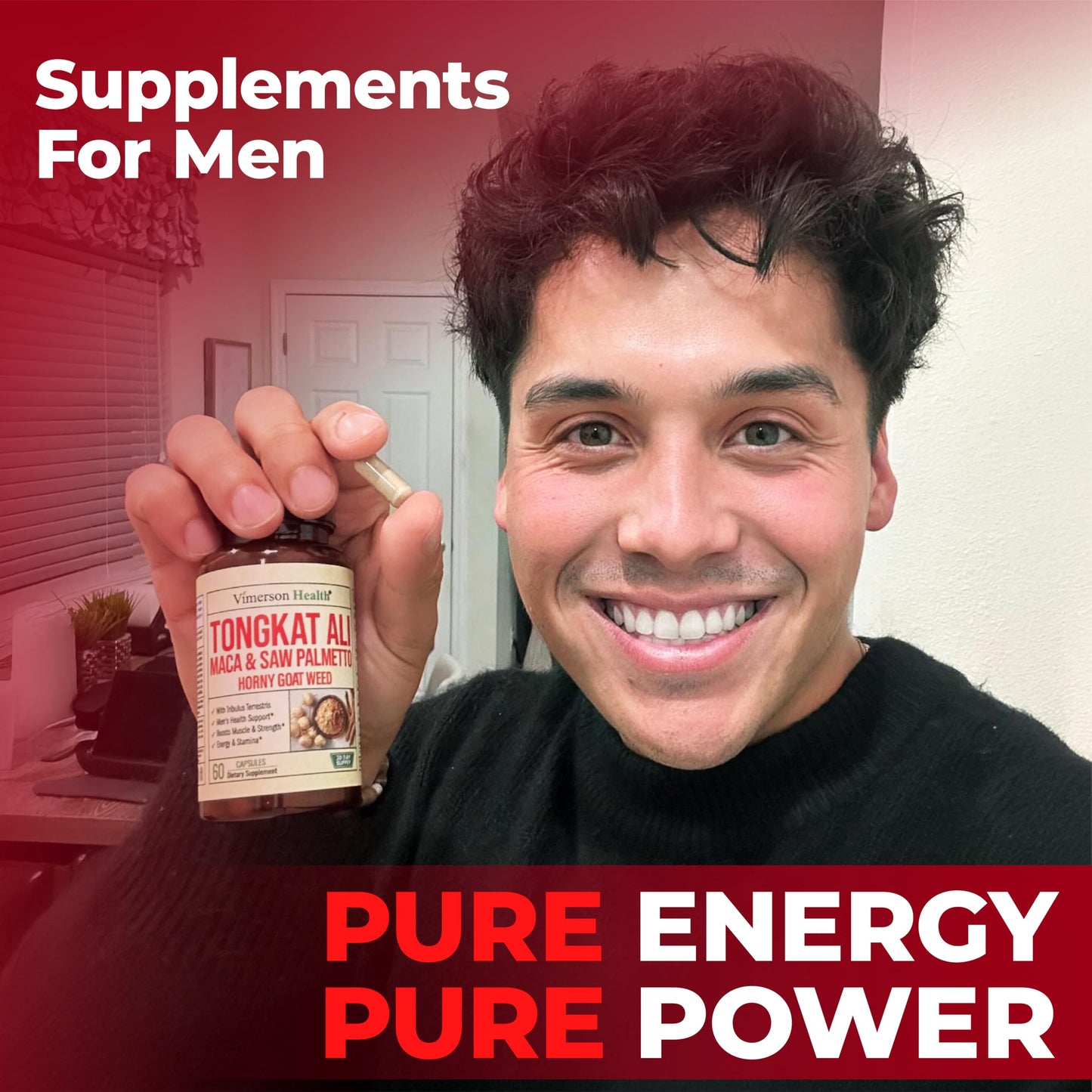 HornyGoatWeed for Men – 1000mg per Serving | Male Enhancement with Maca & Tongkat Ali