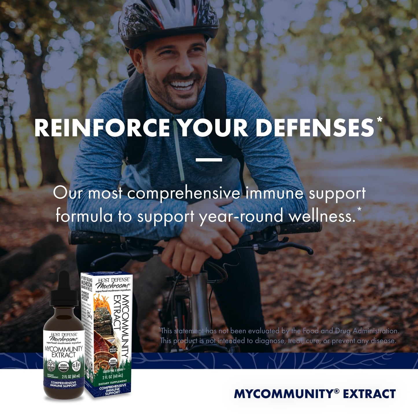 Host Defense MyCommunity Extract - 17-Species Mushroom Blend for Immune Support (2 fl oz)