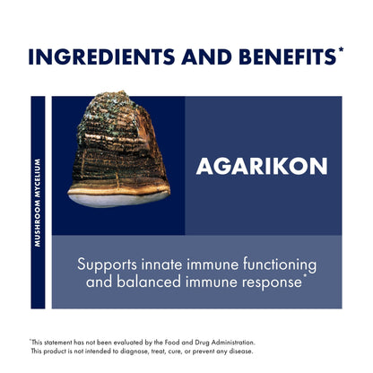Host Defense Agarikon Capsules – Immune Support Mushroom Supplement – 120 Capsules