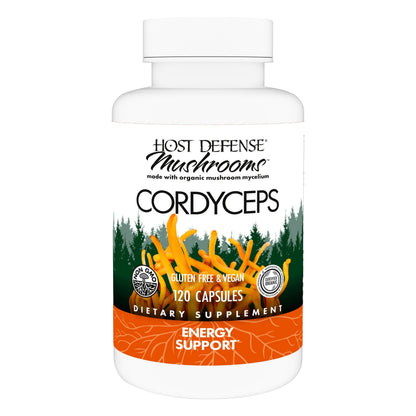 Host Defense Cordyceps Capsules – Immune & Energy Support (120 Capsules)