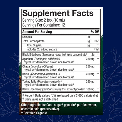 Host Defense Elderberry Plus Syrup - Immune & Lung Support (4 oz)