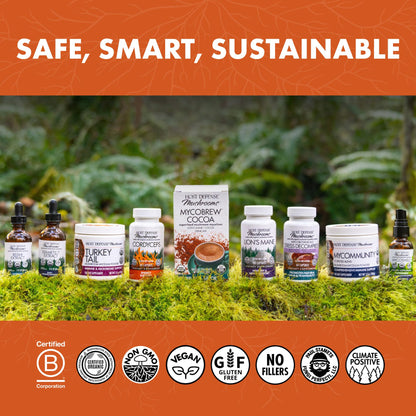 Host Defense MycoBotanicals Energy Capsules – Energy & Respiratory Support (Cordyceps, Reishi & Chaga) – 60 Capsules