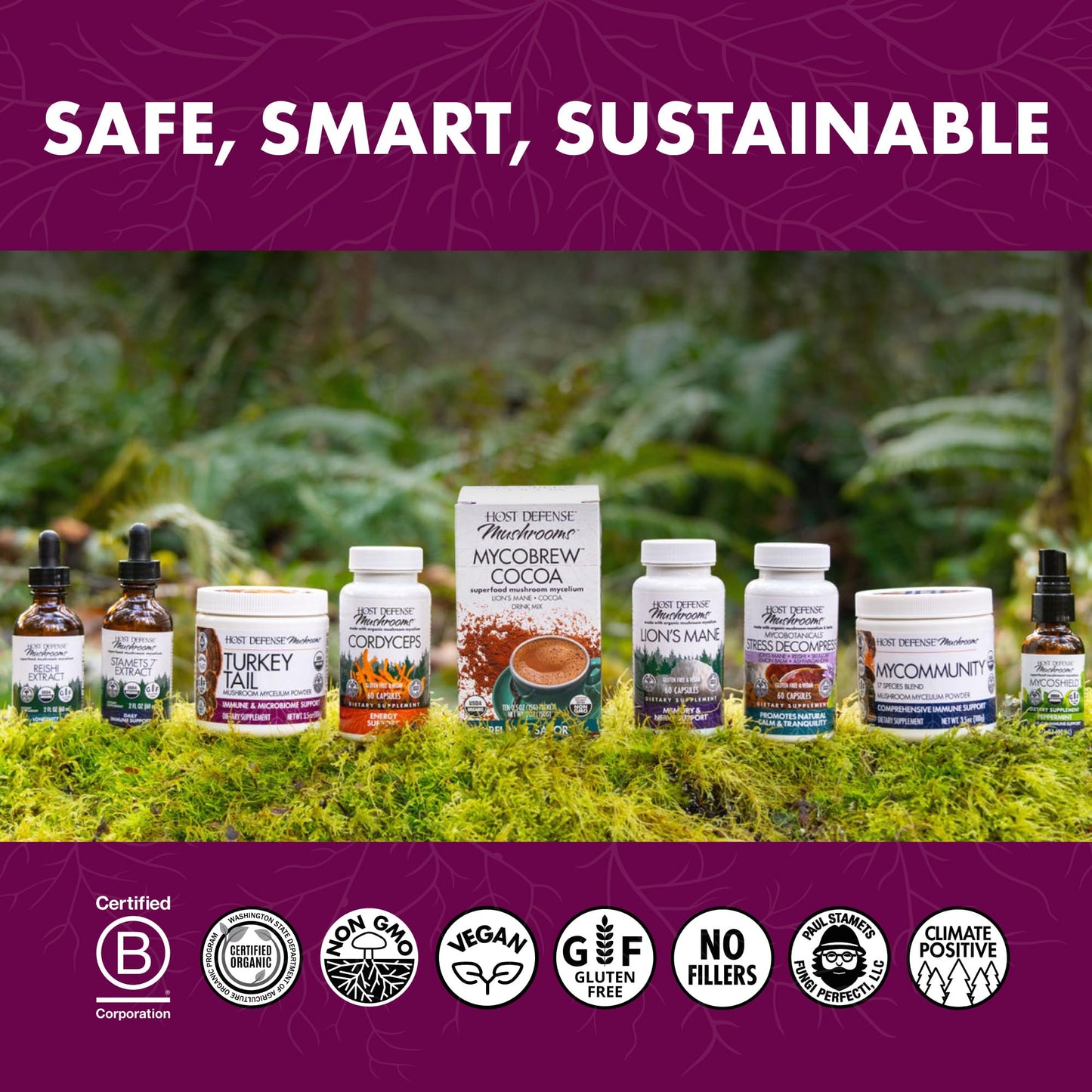 Host Defense Turkey Tail Capsules – Digestive Health & Immune Support