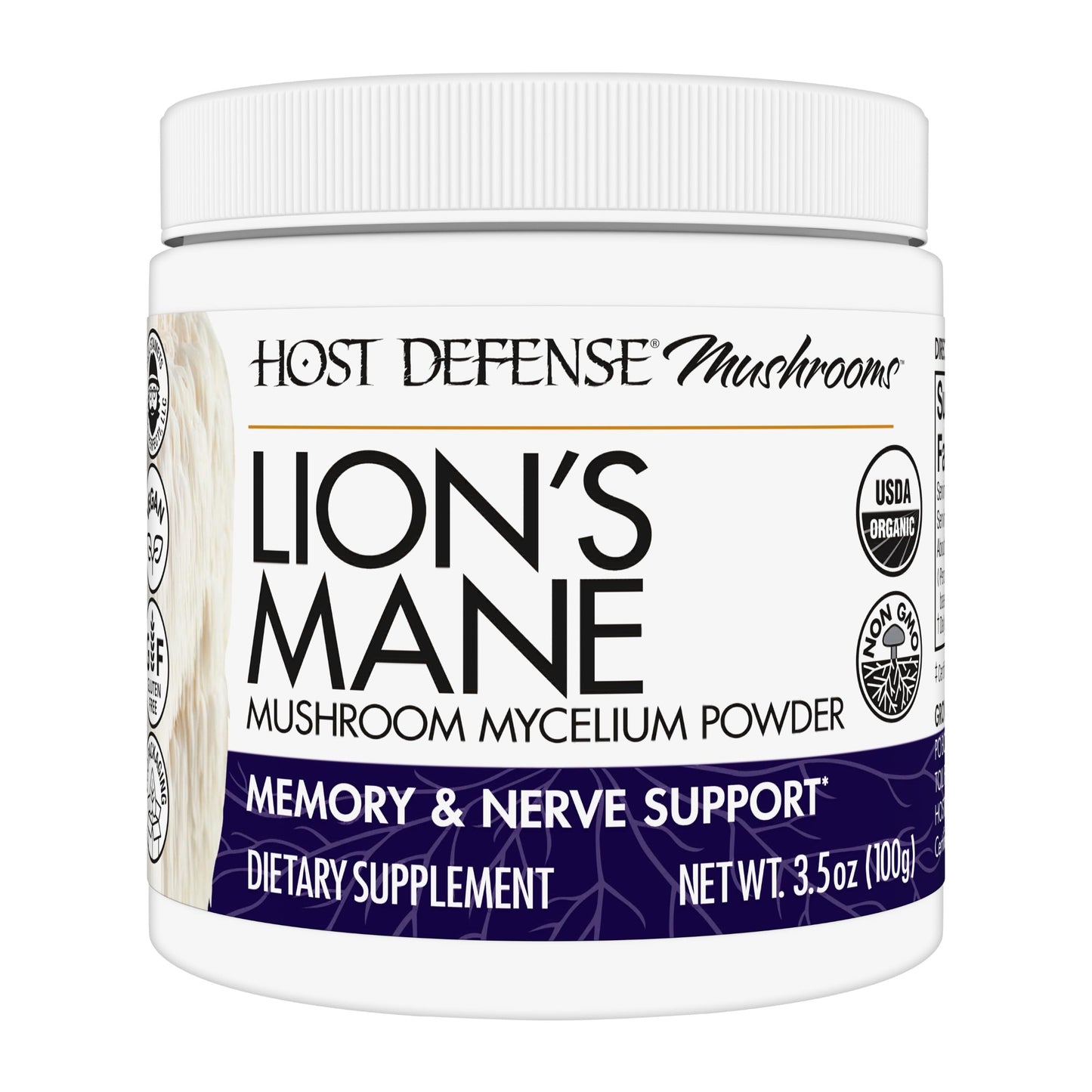Host Defense Lion's Mane Powder - Brain Health & Focus (66 Servings)