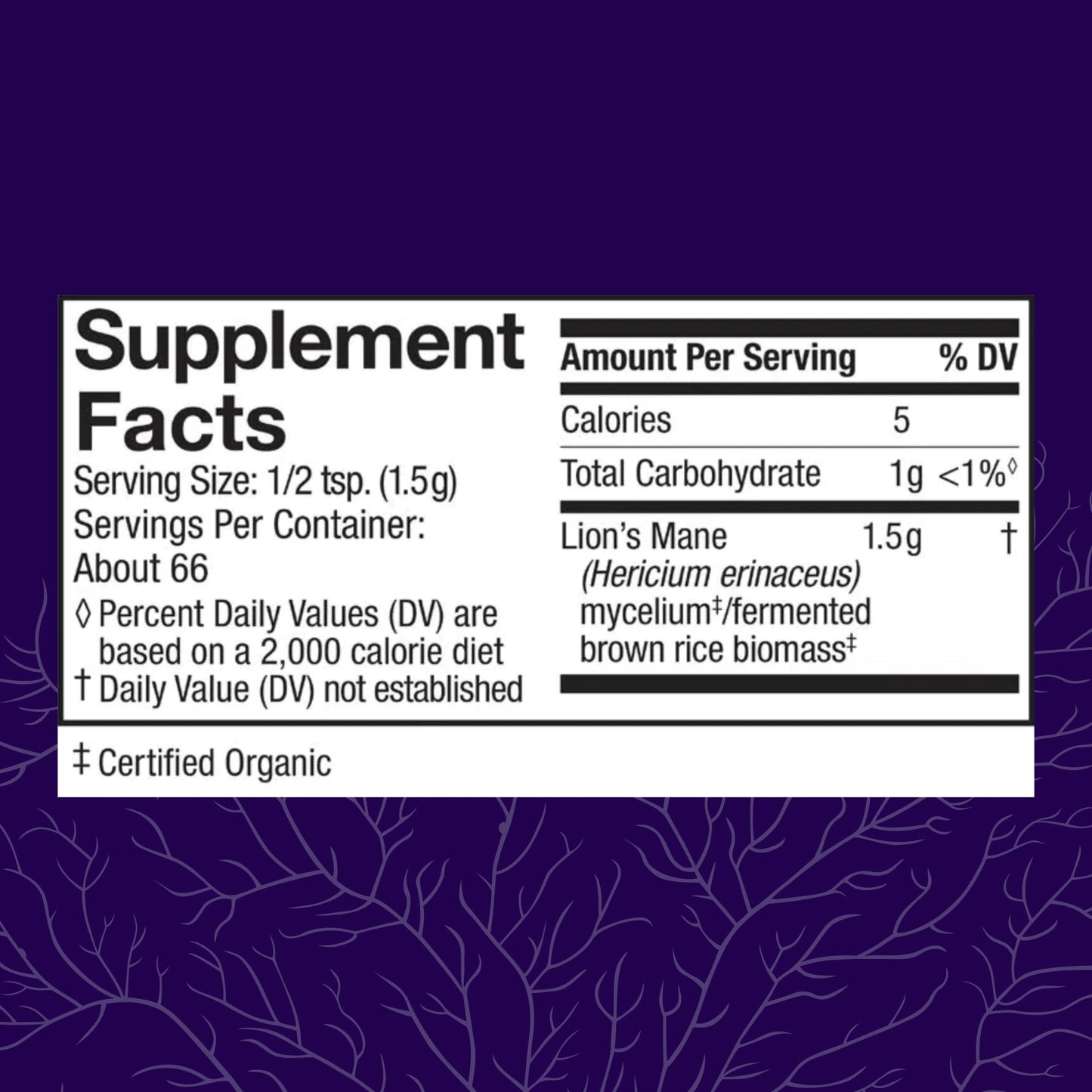 Host Defense Lion's Mane Powder - Brain Health & Focus (66 Servings)