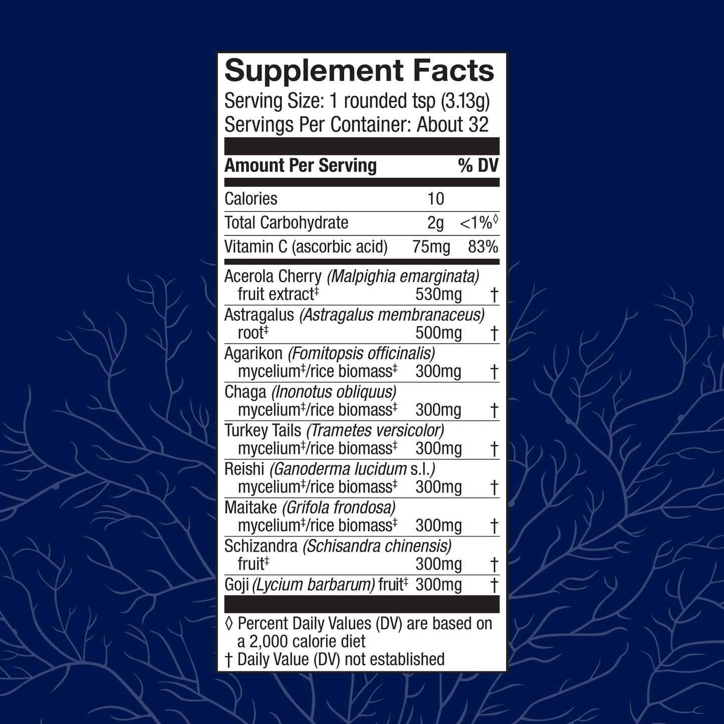 Host Defense MycoBotanicals Immune Powder – Immune & Gut Health Support (3.5 oz, 32 Servings)
