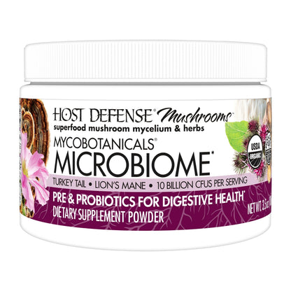 Host Defense MycoBotanicals Microbiome Powder – Digestive & Immune Health Support (3.5 oz, 33 Servings)