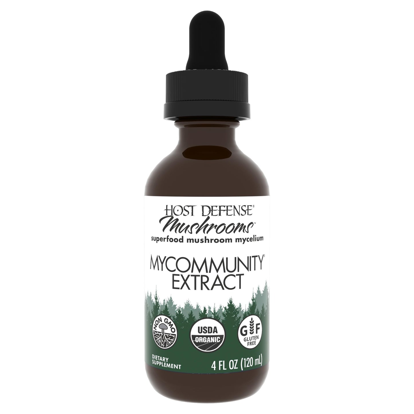 Host Defense MyCommunity Extract – 17-Species Mushroom Blend for Immune Support (4 fl oz)