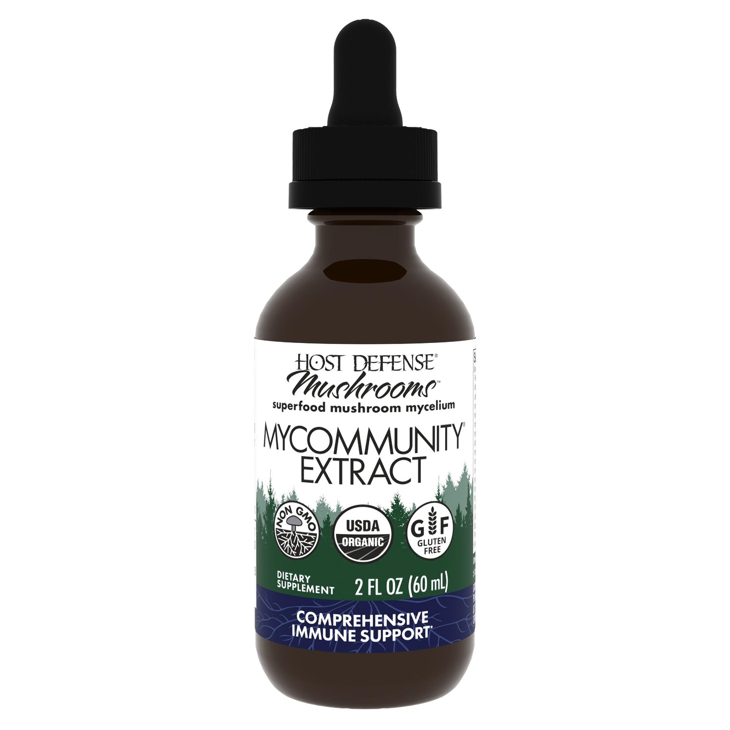 Host Defense MyCommunity Extract - 17-Species Mushroom Blend for Immune Support (2 fl oz)