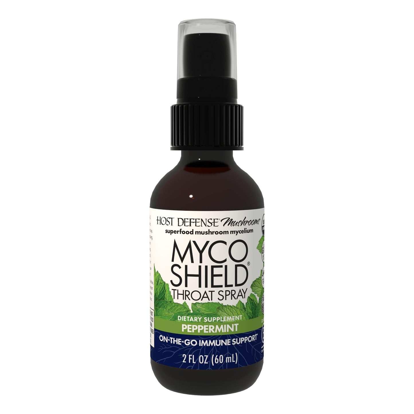 Host Defense MycoShield Throat Spray – Immune Support Mushroom Supplement, 2 fl oz