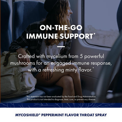 Host Defense MycoShield Throat Spray – Immune Support Mushroom Supplement, 2 fl oz