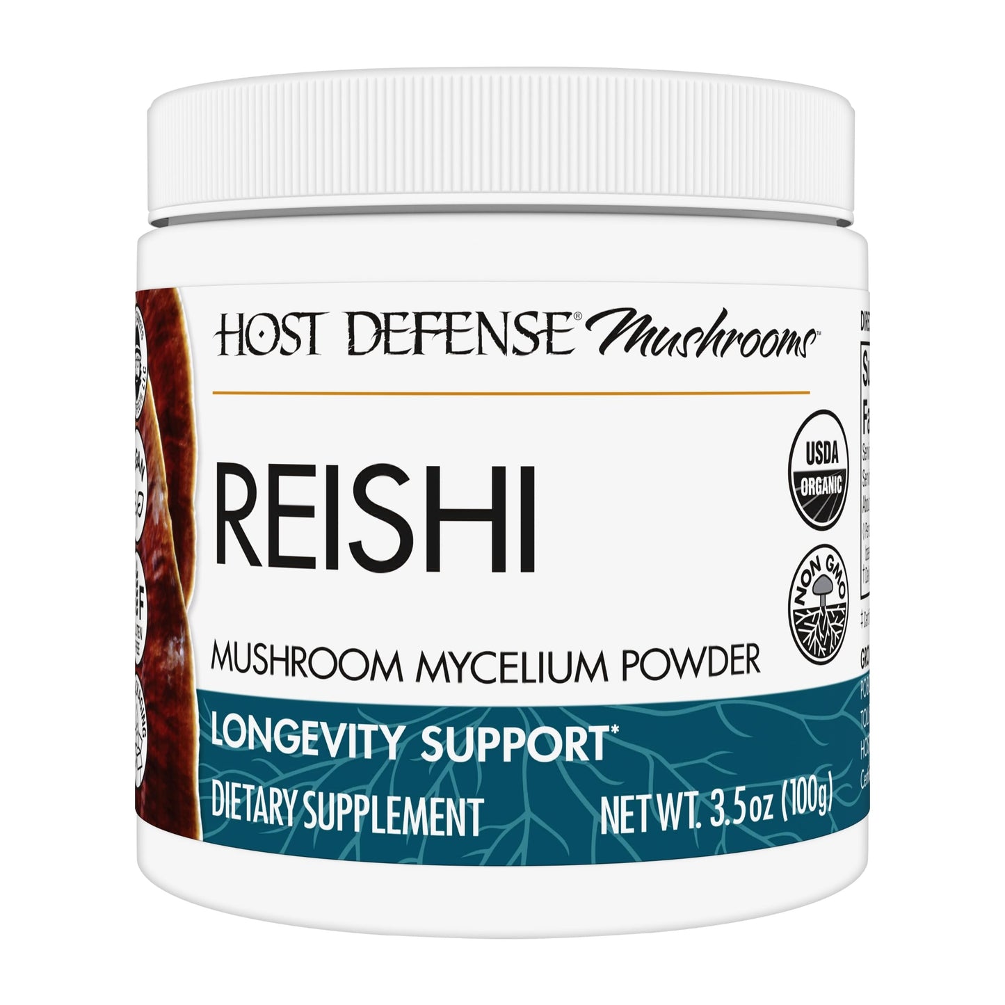 Host Defense Reishi Powder - Immune & Heart Health Support - 3.5 oz (66 Servings)*