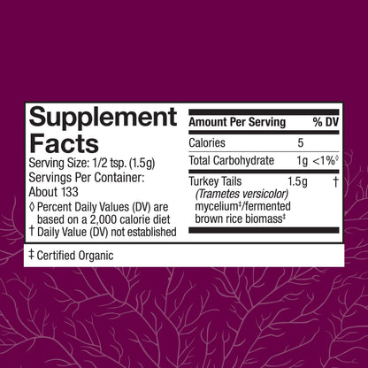 Host Defense Turkey Tail Mushroom Powder – Digestive Health and Immune Support (7 oz)
