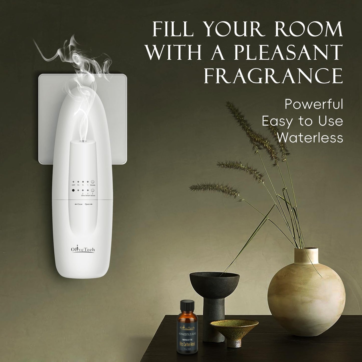 Plug-in Waterless Scent Diffuser – OliveTech, Hotel Collection, 500 sq ft