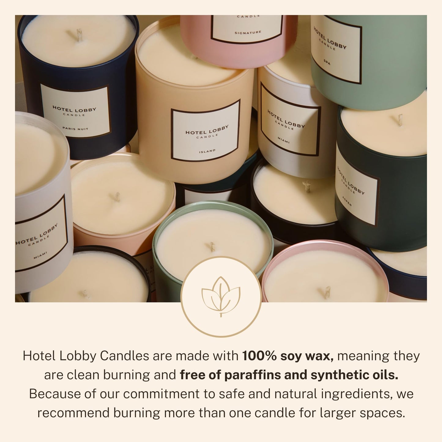 Hotel Lobby Signature Candle – Luxury Hand-Poured 9.75oz Soy Wax with Amber, Cedar & Musk