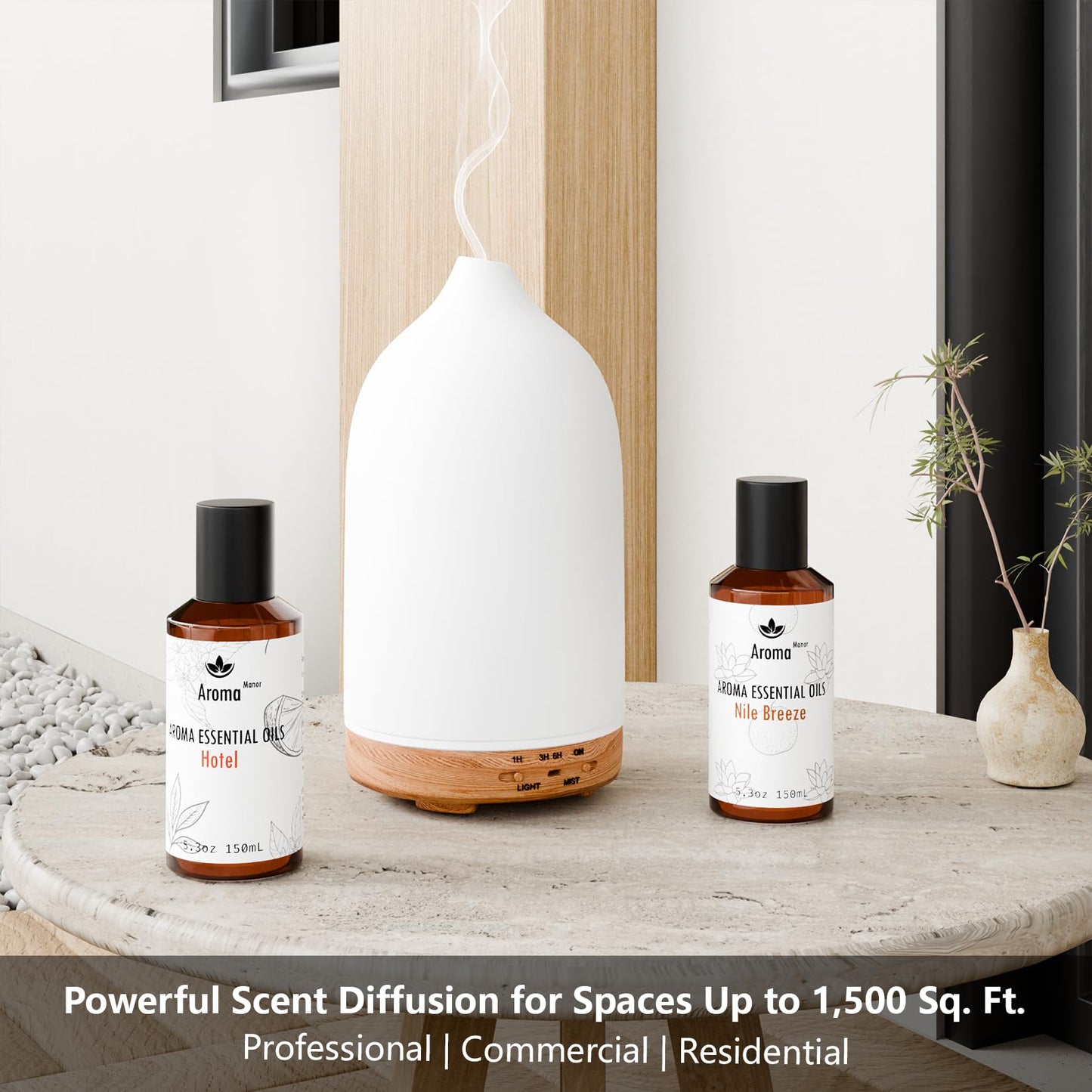 Hotel Scent Diffuser – Luxury Home & Office Aromas (Lemon, Citron, Guaiac Wood, Tea Leaves)