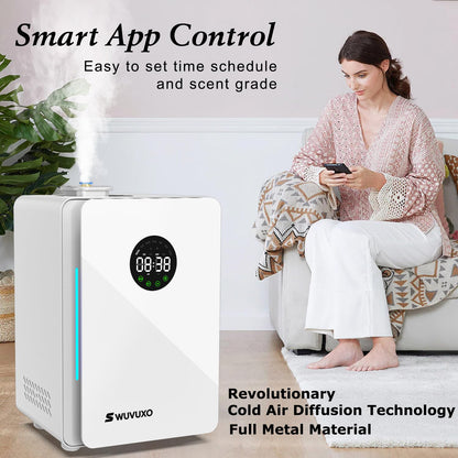 Hotel Scent Diffuser with Power Cold Air Technology – HVAC Coverage Up to 3,000 Sq Ft | White