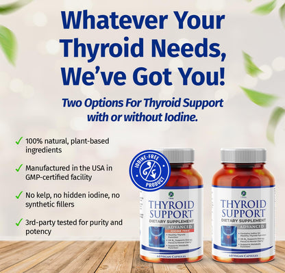 1 Body Thyroid Support Iodine-Free Supplement (60 Count) - Pack of 1