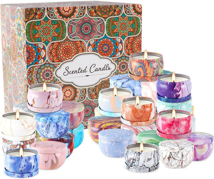 Howemon 36-Pack Scented Candles Set | 100% Soy Wax | Aromatherapy Gift