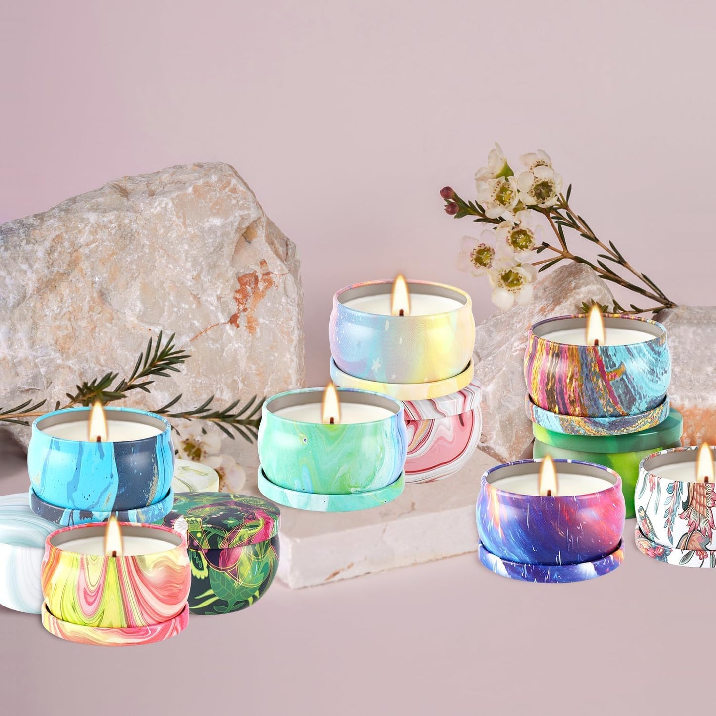 Howemon 36-Pack Scented Candles Set | 100% Soy Wax | Aromatherapy Gift
