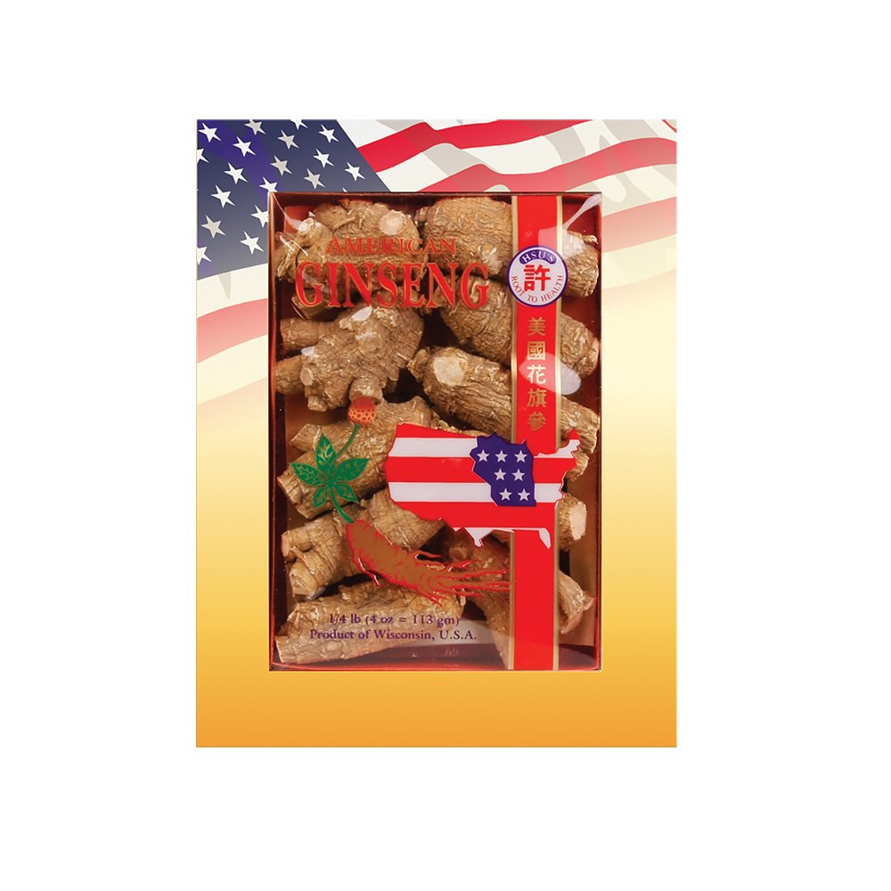 Hsu's SKU 110-4 | Short Extra Large Wisconsin American Ginseng Direct from Ginseng Gardens | 4oz Box | B005HSX9VM