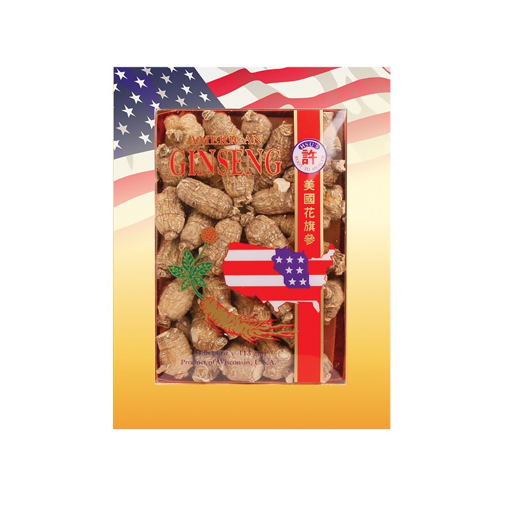 Hsu's Ginseng 113-4 | Cultivated American Ginseng from Marathon County, Wisconsin USA | 4oz Box