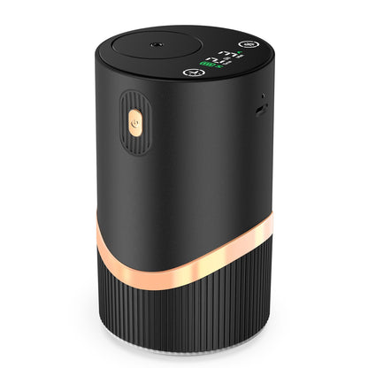 Huachuang Waterless Nebulizing Diffuser – Portable Car & Home Aromatherapy (Black) | 72h Battery, 4 Mist Levels
