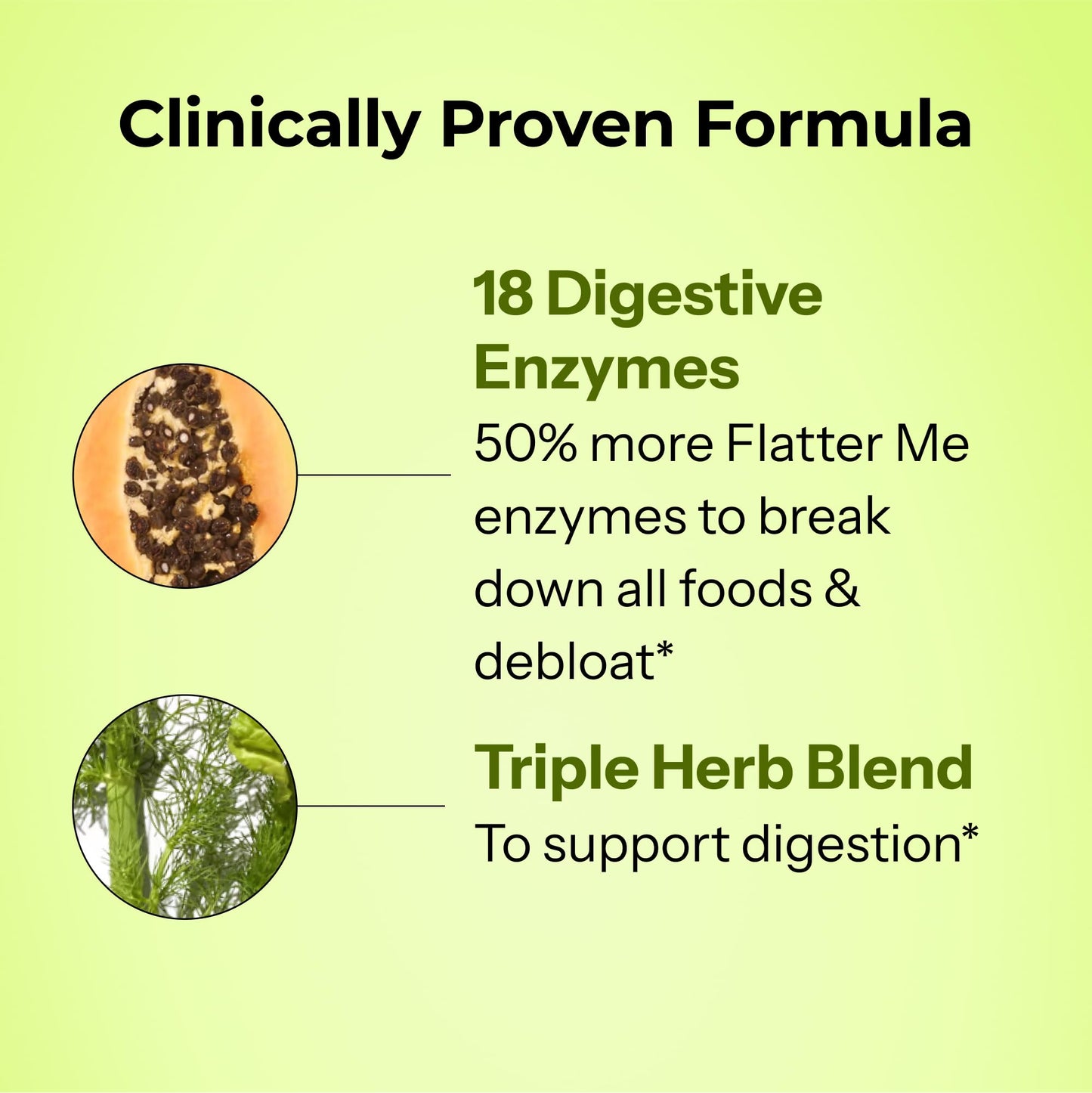HUM Flatter Me Extra Strength Digestive Enzymes – Fast Acting Debloat, Ginger & Peppermint, 60 Capsules