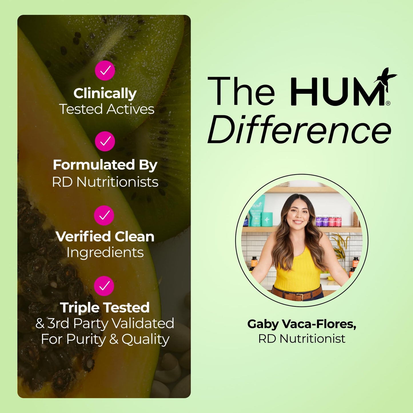 HUM Gut Instinct Probiotics for Women & Men | Digestive Health, 25B CFU