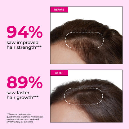 HUM Hair Growth Gummies with Biotin, Zinc & B12 – 60 Gummies