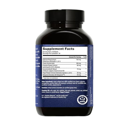 Hum Mighty Night: Nighttime Sleep Supplement for Skin | CoQ10, Valerian & Ferulic Acid | 60 Vegan Softgels