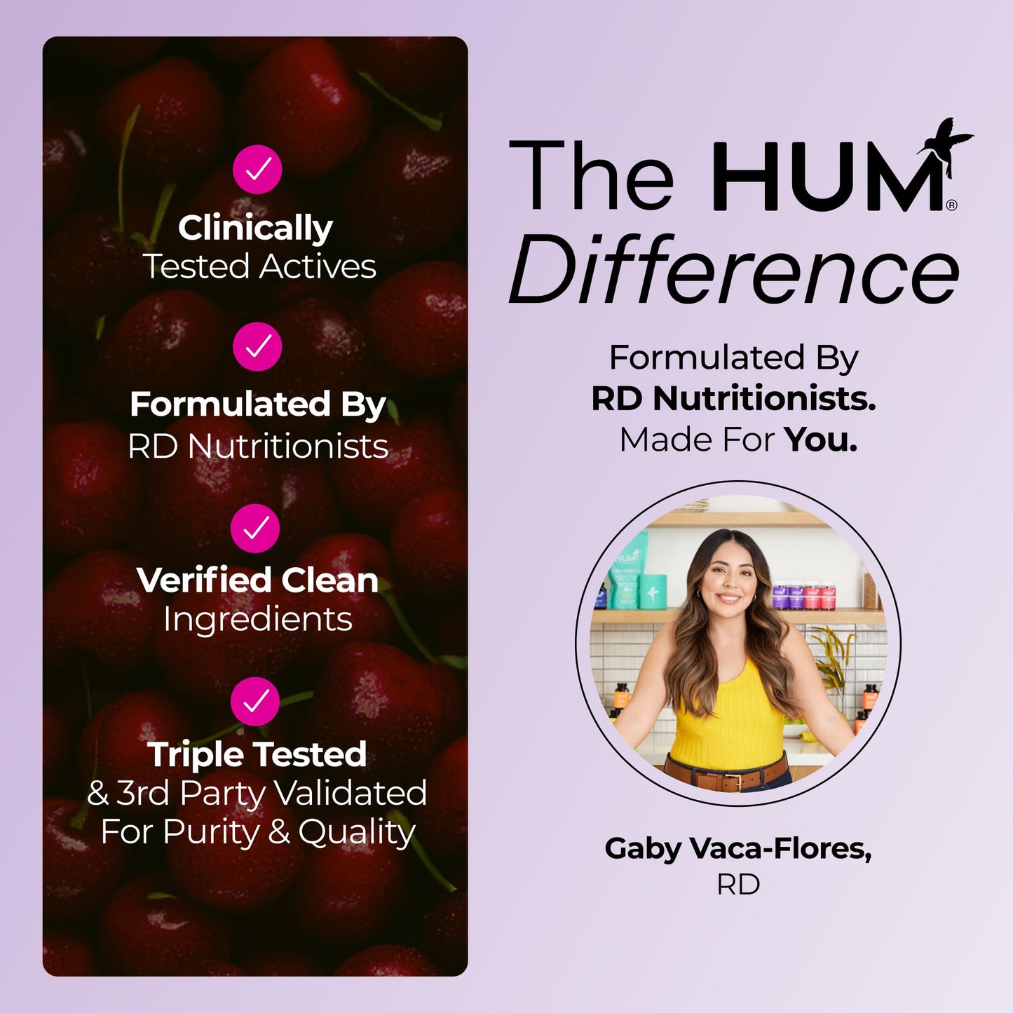 Hum Nutrition Dream Team Magnesium Bisglycinate Powder – Sleep Support, L-Theanine & Tart Cherry (Gluten Free, Vegan)