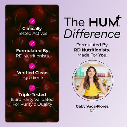 Hum Nutrition Dream Team Magnesium Bisglycinate Powder – Sleep Support, L-Theanine & Tart Cherry (Gluten Free, Vegan)