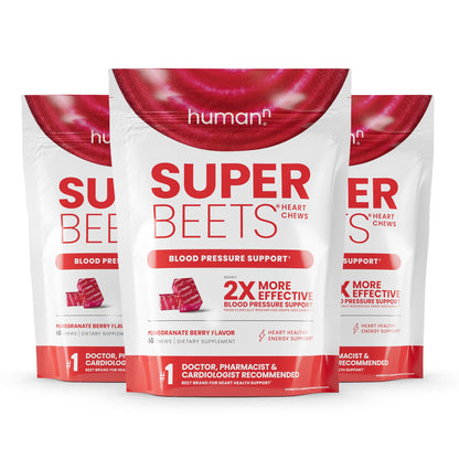 Humann SuperBeets Heart Chews – Nitric Oxide & Blood Pressure Support