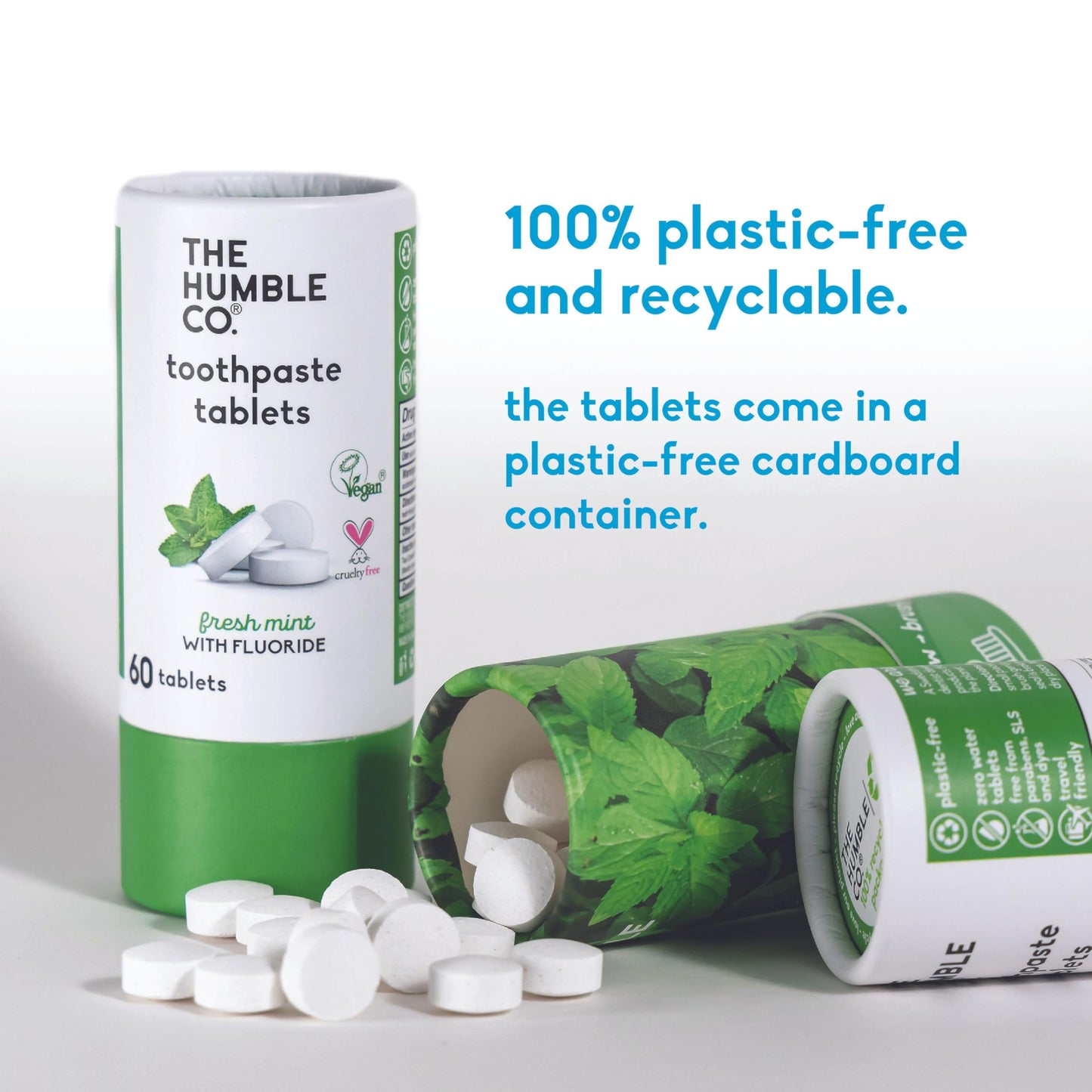 The Humble Co Chewable Toothpaste Tablets with Fluoride – Mint (180 ct)
