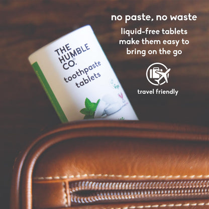 The Humble Co Fluoride-Free Chewable Toothpaste Tablets – Mint, 180 Count | Plastic-Free